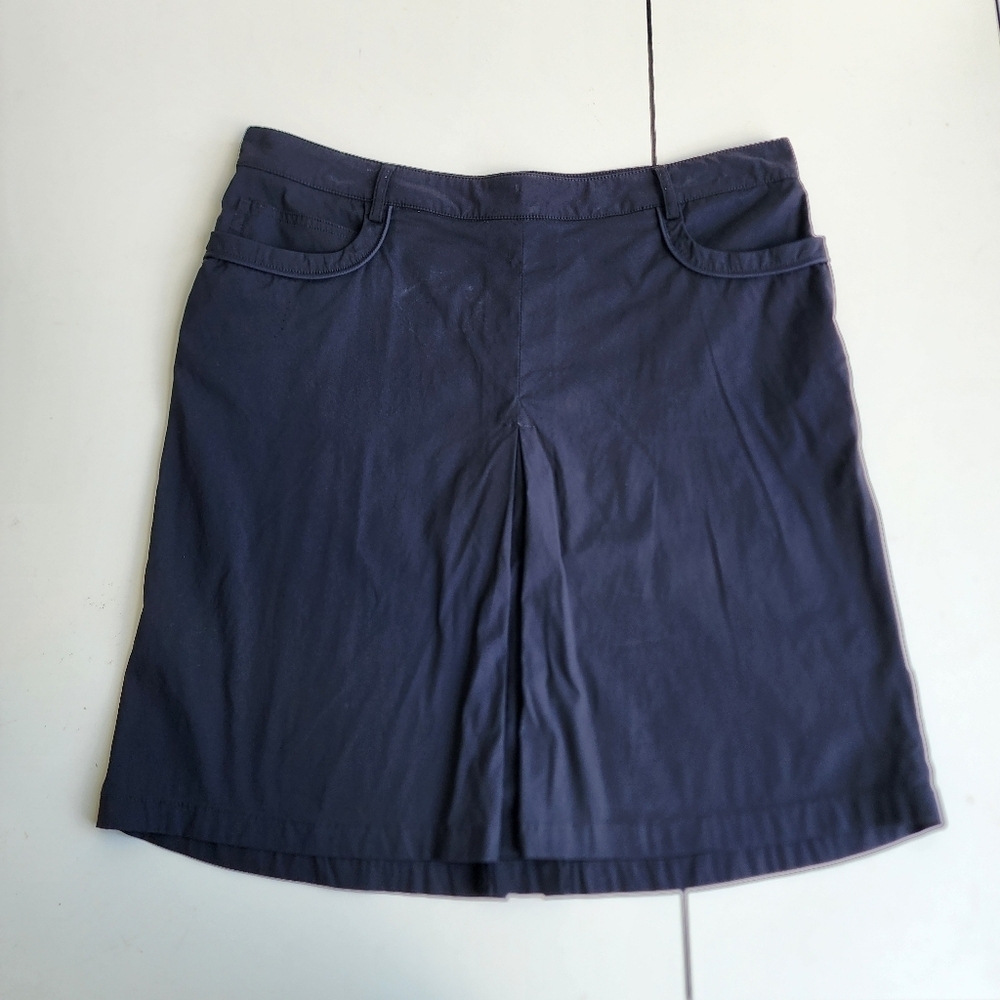 Chervo Golf Tennis Skirt Skort Built in Shorts Dech Dry Black Stretch I50 D44 XL